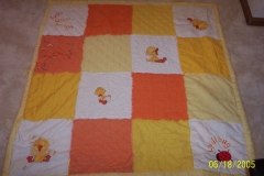 embroidery, hand-quilting, baby blanket, 2003