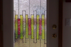 arts & crafts style faux stained glass window, 2000