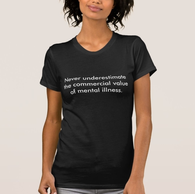 Shirt, black: THE PROVISO, Sebastian Taight – Never underestimate the commercial value of mental illness.