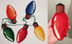 Christmas lightbulb ornaments, 2020