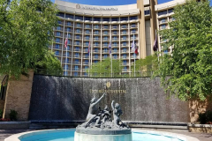DIANA, in front of the falls at the Intercontinental Hotel