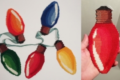 Christmas lightbulb ornaments, 2020