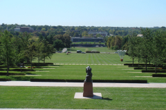 THEIS PARK, the view from the top of the Nelson-Atkins gallery. Note the Nelson-Atkins Gallery.