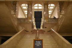 LION’S SHARE: The staircase up from the Bloch addition entrance and coat check, where Blythe extols Finn’s virtues to Finn.