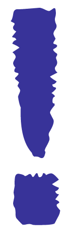 Blue exclamation point clipart