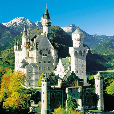 Neuschwanstein Castle in early fall.