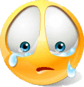 Large teary-face emoji