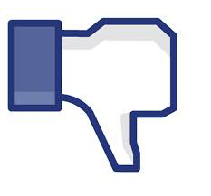 Facebook-like thumb’s down graphic