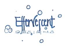 All those bubbles in my head … My Effervescent Designs logo, with bubbles.