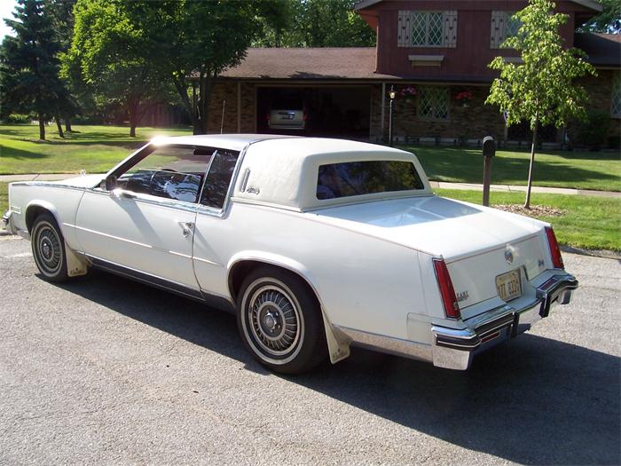 An image of a white 1984 Cadillac Eldorado Biarritz.