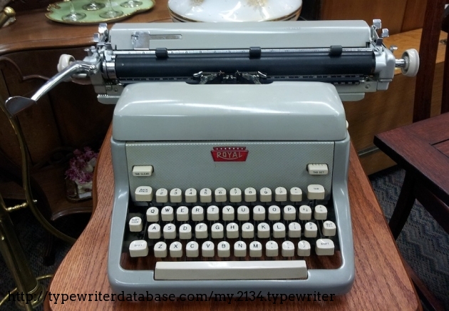 A 1960 Royal metal manual typewriter